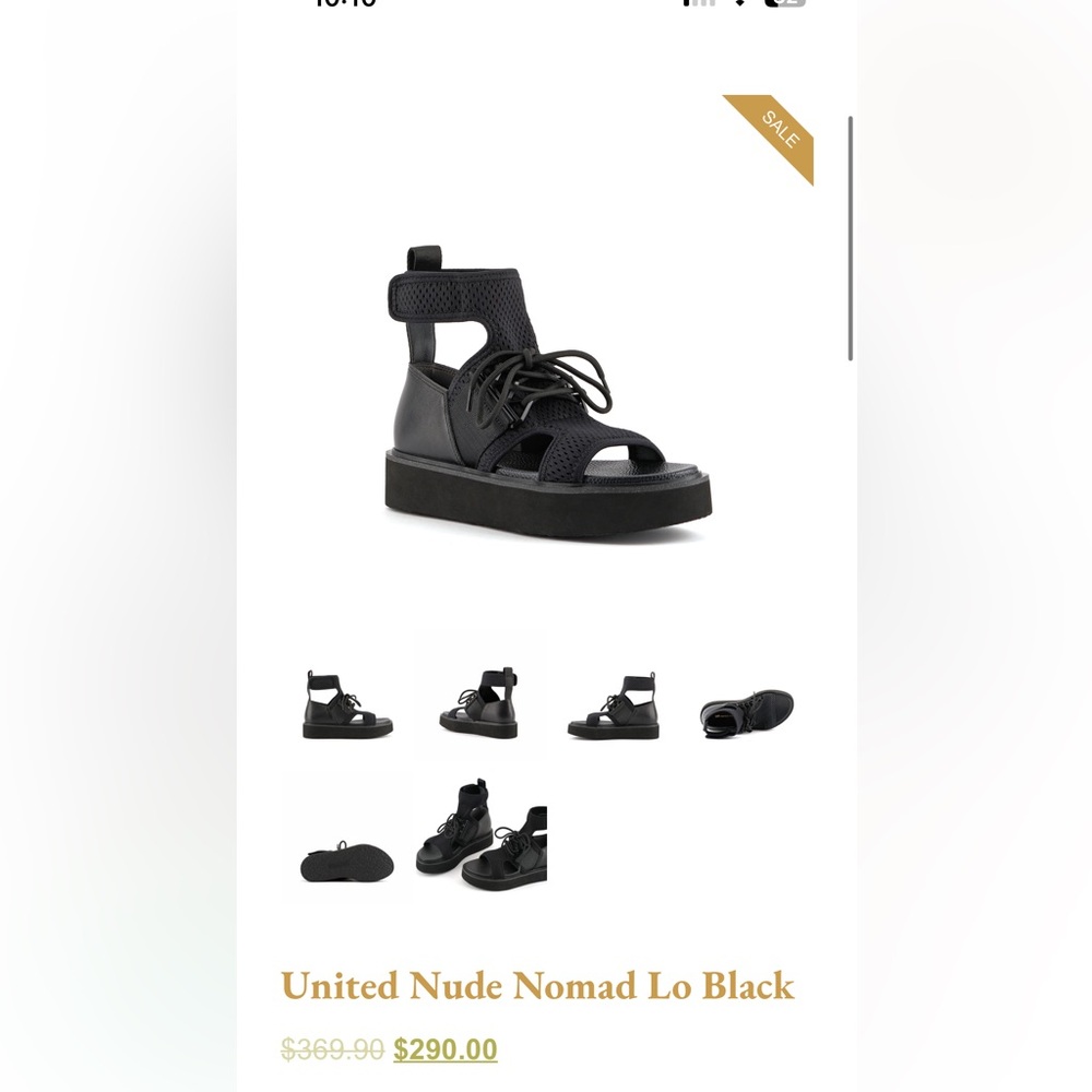 United Nude Nomad Lo Black Sandals